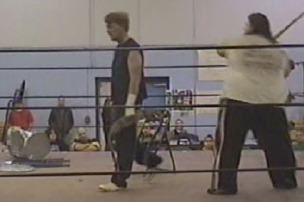 The Beast putting the Champ Down